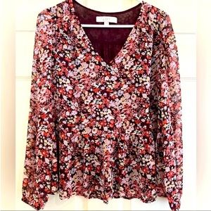 LOFT peplum floral top